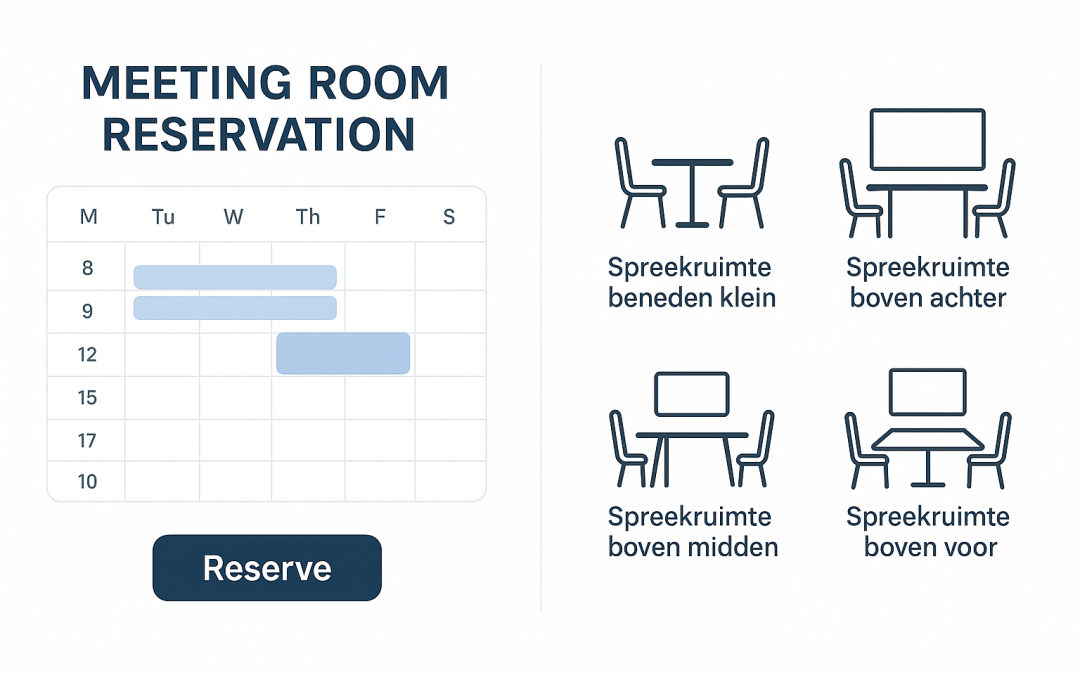 Nieuwe tijdelijke locatie – spreekruimtes nu te reserveren